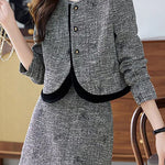 Exquisite and Elegant Coat and Skirt Two-Piece Set - liwisi