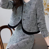 Exquisite and Elegant Coat and Skirt Two-Piece Set - liwisi