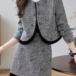 Exquisite and Elegant Coat and Skirt Two-Piece Set - liwisi