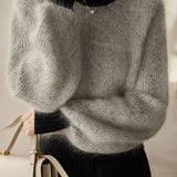Casual Office Loose V-Neck Sweater - liwisi