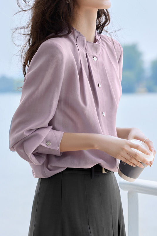 Exquisite Versatile Ruffled Elegant Shirt - liwisi