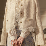 Exquisite Elegant Heavy-Duty Lace Short Coat