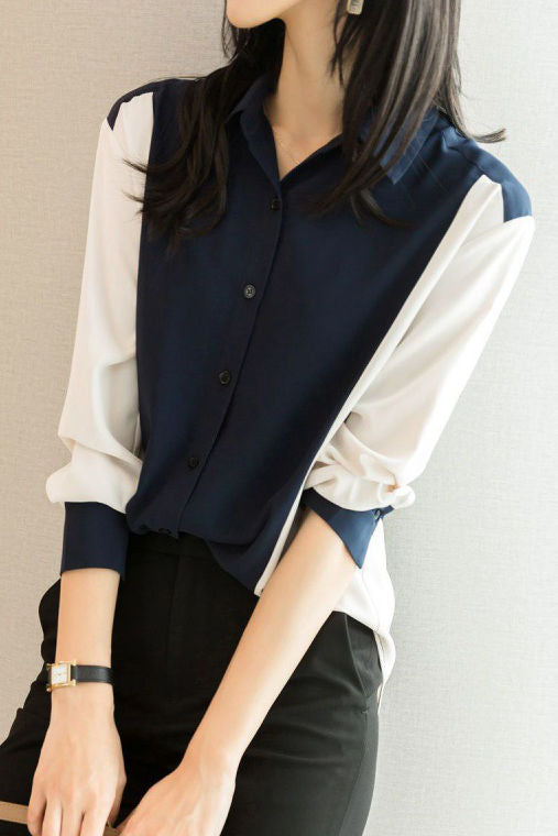 Casual Commuter Versatile Patchwork Shirt - liwisi