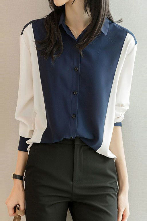 Casual Commuter Versatile Patchwork Shirt - liwisi