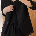 Exquisite Elegant Lace Trim Blazer - liwisi