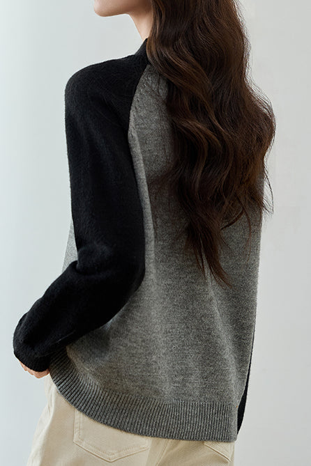 Casual Commuter Color Block Patchwork Knit Cardigan - liwisi