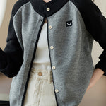 Casual Commuter Color Block Patchwork Knit Cardigan - liwisi