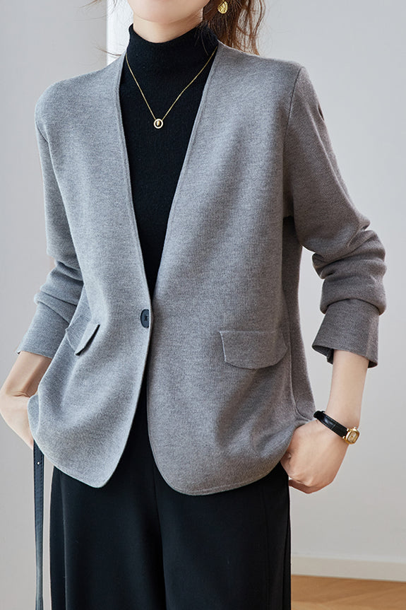 Elegant Loose Knit Jacket - liwisi