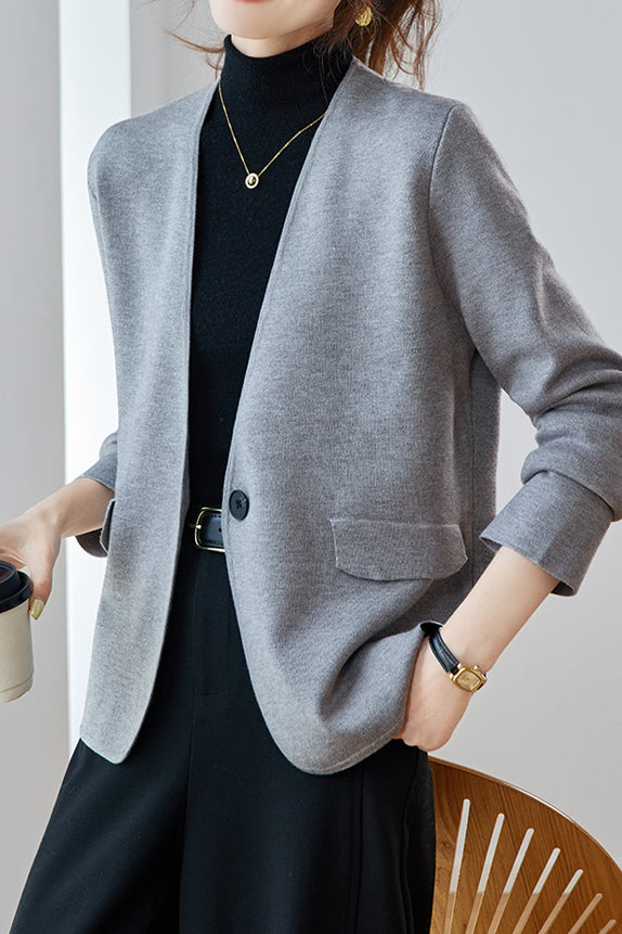 Elegant Loose Knit Jacket - liwisi
