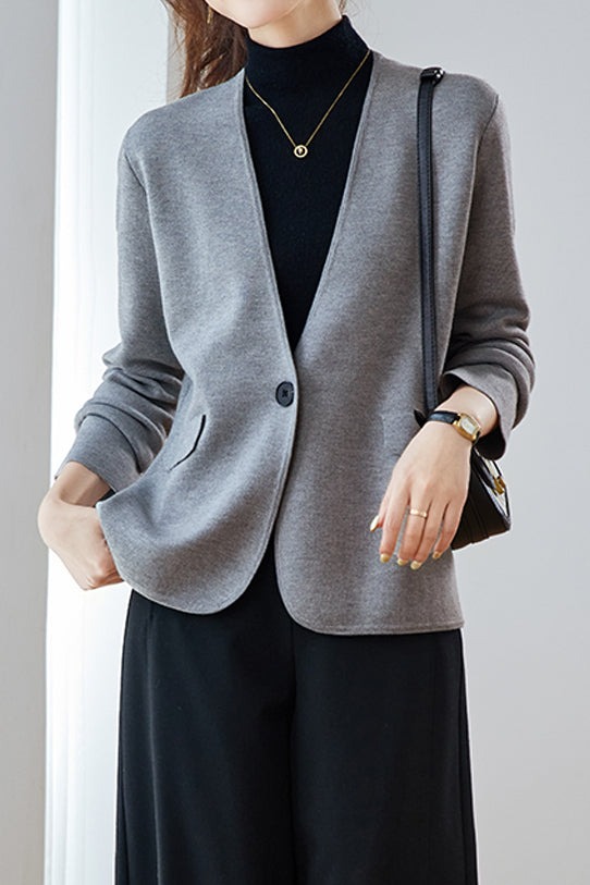 Elegant Loose Knit Jacket - liwisi