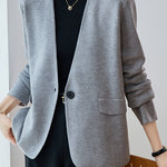 Elegant Loose Knit Jacket - liwisi