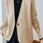 Elegant Loose Knit Jacket - liwisi