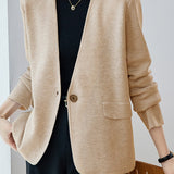 Elegant Loose Knit Jacket - liwisi