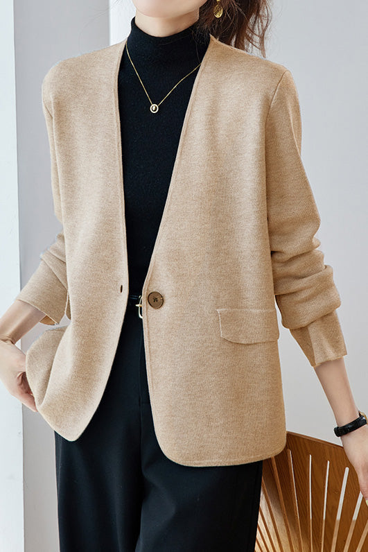 Elegant Loose Knit Jacket - liwisi