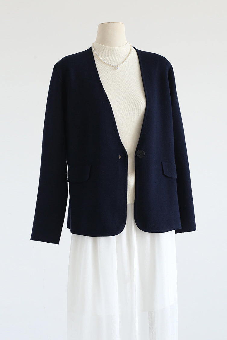 Elegant Loose Knit Jacket - liwisi