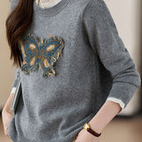 Casual American Retro Butterfly Sweatshirt