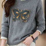 Casual American Retro Butterfly Sweatshirt