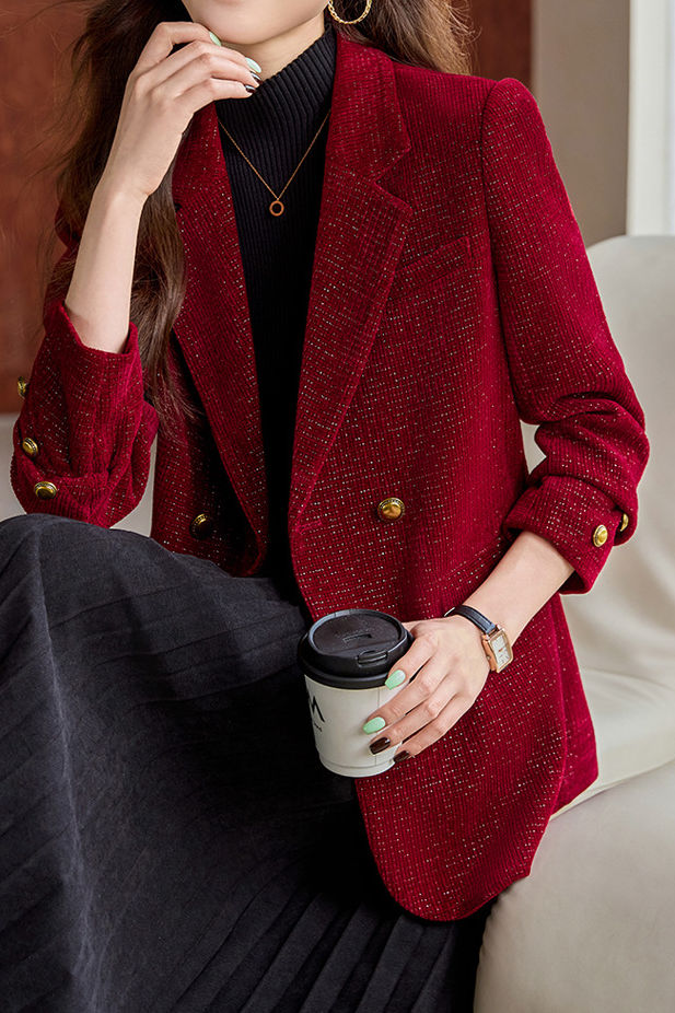Casual Commuting Corduroy Blazer - liwisi
