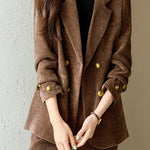 Casual Commuting Corduroy Blazer - liwisi