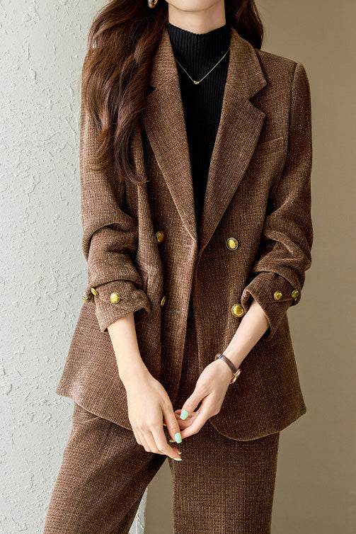 Casual Commuting Corduroy Blazer - liwisi