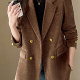 Casual Commuting Corduroy Blazer - liwisi