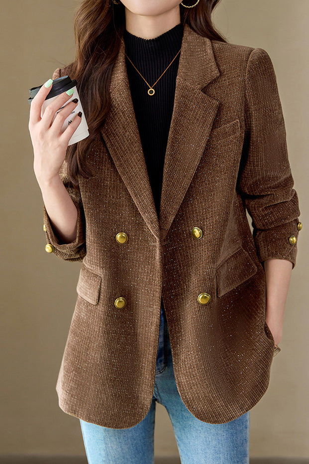 Casual Commuting Corduroy Blazer - liwisi