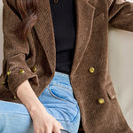 Casual Commuting Corduroy Blazer - liwisi