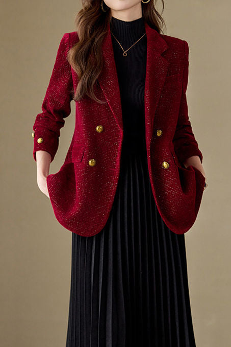 Casual Commuting Corduroy Blazer - liwisi