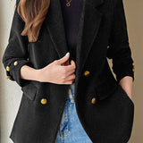 Casual Commuting Corduroy Blazer - liwisi