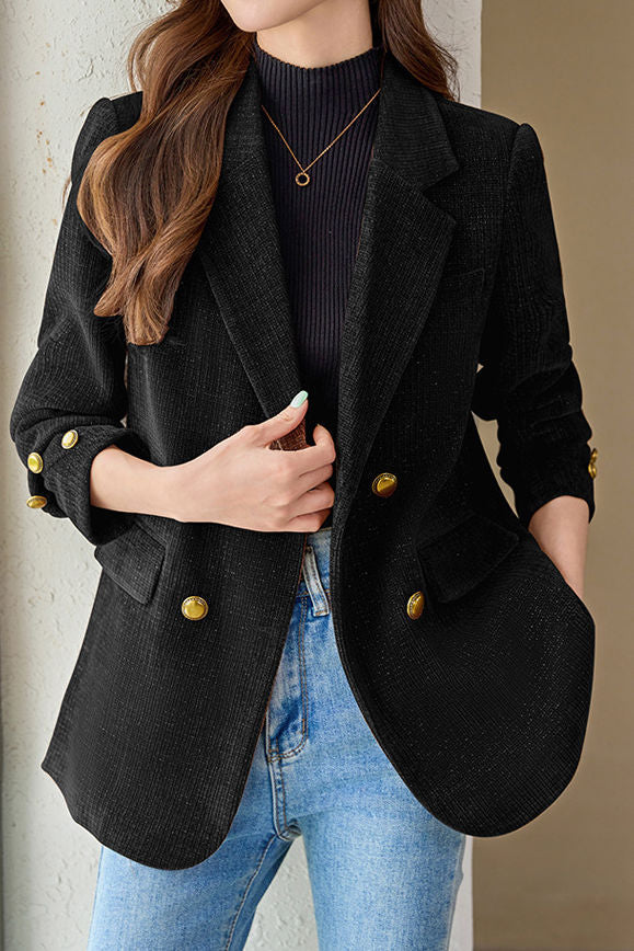 Casual Commuting Corduroy Blazer - liwisi