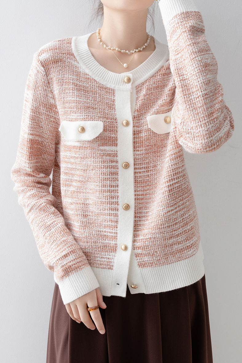 Elegant Color-Block Knitted Cardigan - liwisi
