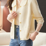 Casual Commuting Plaid Textured Lapel Coat - liwisi