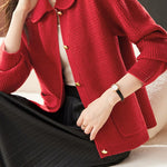 Casual Commuting Plaid Textured Lapel Coat - liwisi