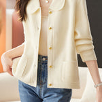 Casual Commuting Plaid Textured Lapel Coat - liwisi