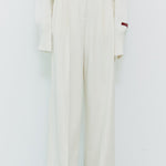Simple High-Waisted Wide-Leg Tailored Trousers - liwisi
