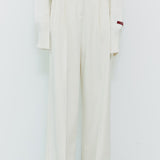 Simple High-Waisted Wide-Leg Tailored Trousers - liwisi