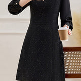 Elegant Temperament Patchwork Dress - liwisi
