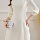 Elegant Temperament Patchwork Dress - liwisi