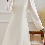 Elegant Temperament Patchwork Dress - liwisi