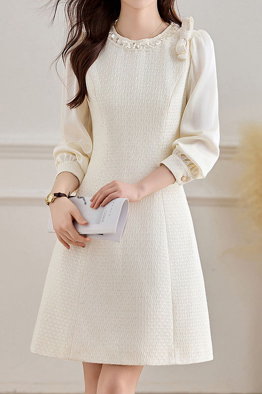 Elegant Temperament Patchwork Dress - liwisi