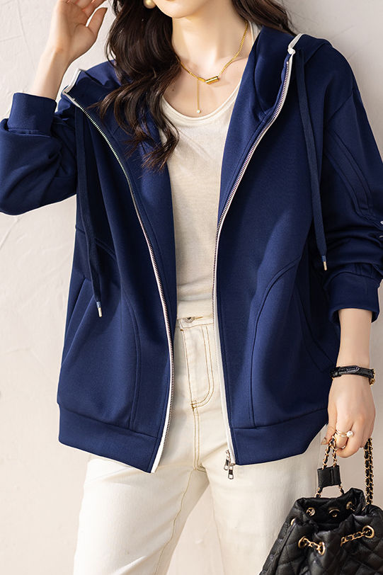 Casual Workwear Color-Block Hooded Coat - liwisi