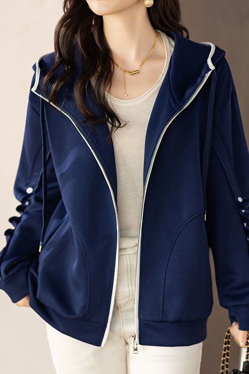 Casual Workwear Color-Block Hooded Coat - liwisi