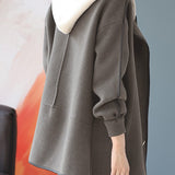 Casual Hooded Fake Two-Piece Double-Breasted Coat - liwisi