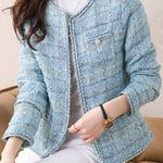 Elegant Versatile Tweed Coat - liwisi
