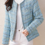 Elegant Versatile Tweed Coat - liwisi