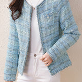 Elegant Versatile Tweed Coat - liwisi