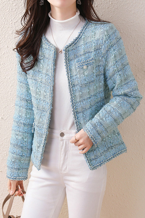 Elegant Versatile Tweed Coat - liwisi