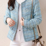 Elegant Versatile Tweed Coat - liwisi