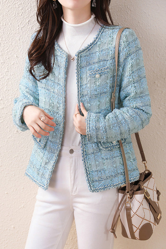 Elegant Versatile Tweed Coat - liwisi