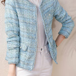 Elegant Versatile Tweed Coat - liwisi